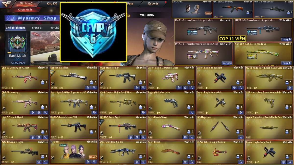 shop acc cf uy tin gia re