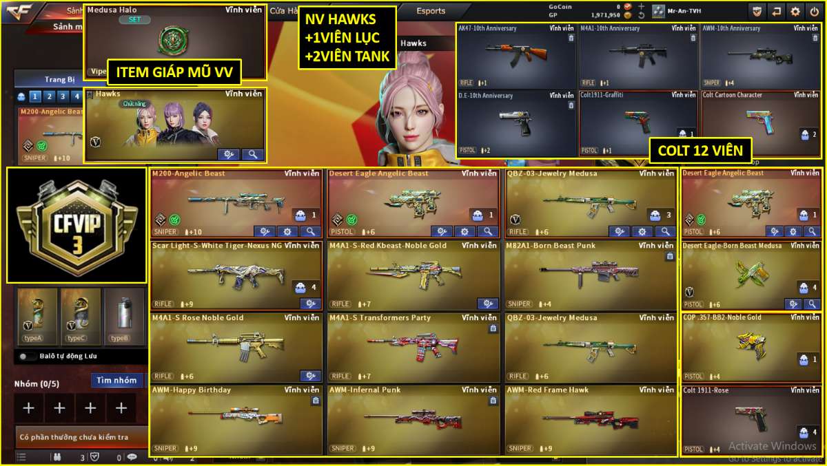 shop acc cf uy tin gia re