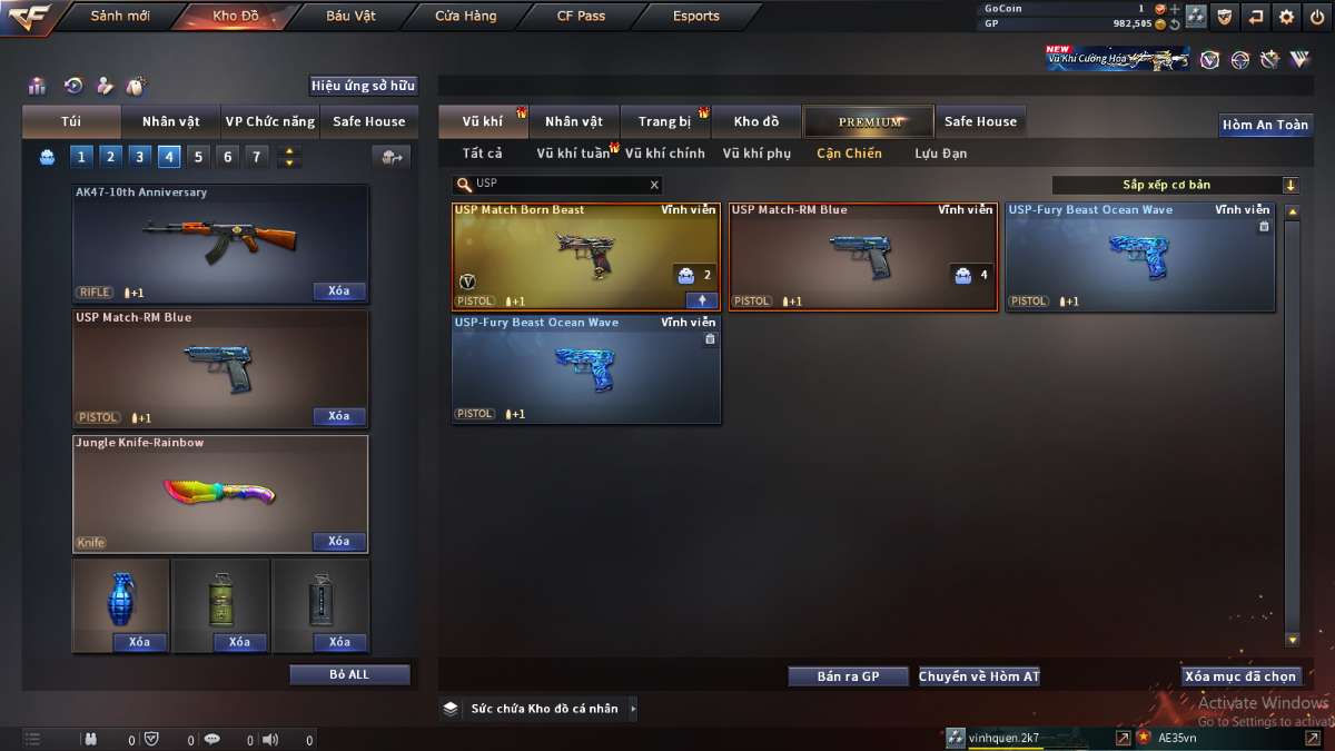 shop acc cf uy tin gia re