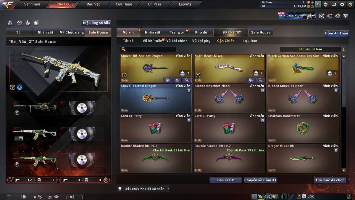 shop acc cf uy tin gia re