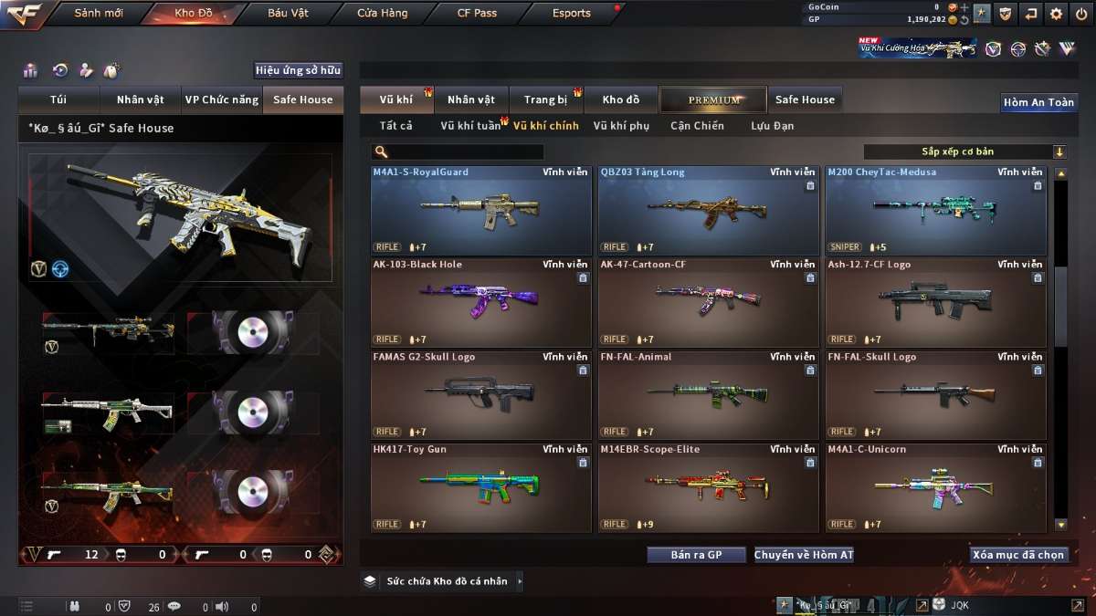 shop acc cf uy tin gia re