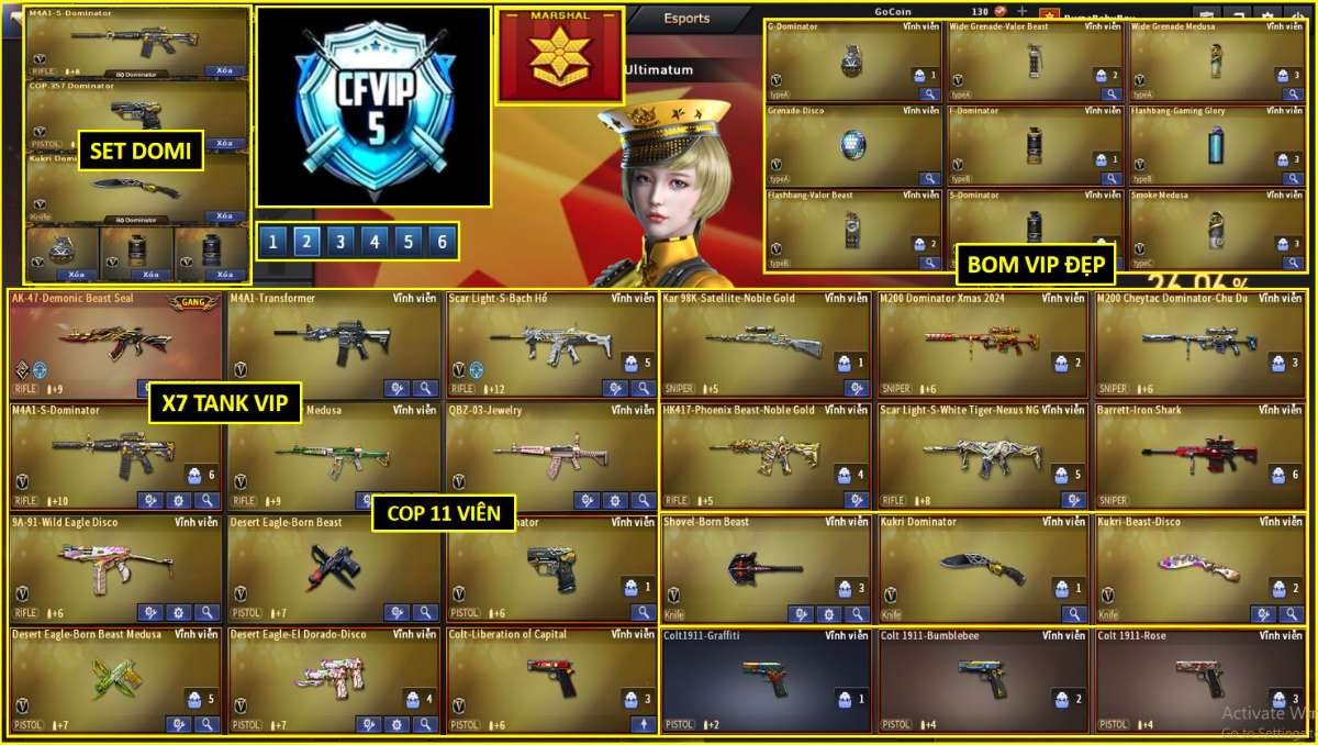 shop acc cf uy tin gia re