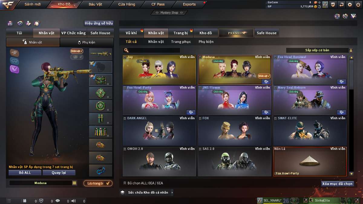 shop acc cf uy tin gia re