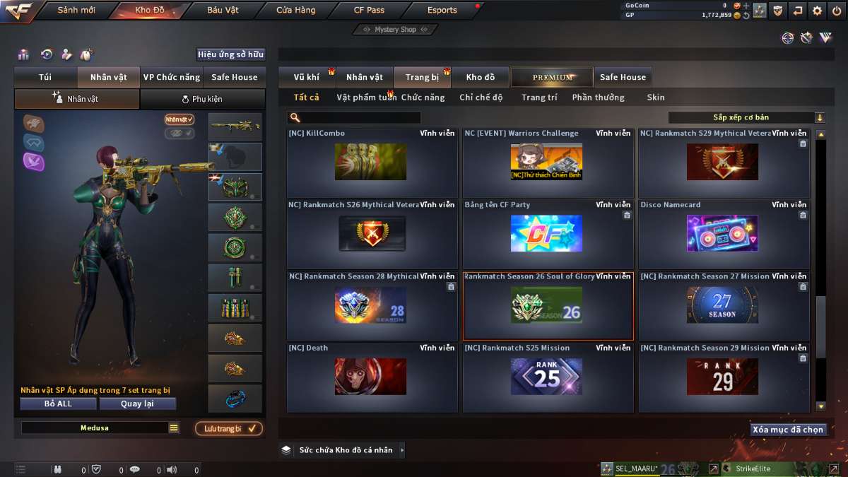 shop acc cf uy tin gia re