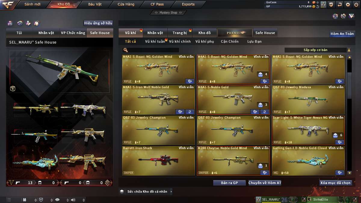 shop acc cf uy tin gia re