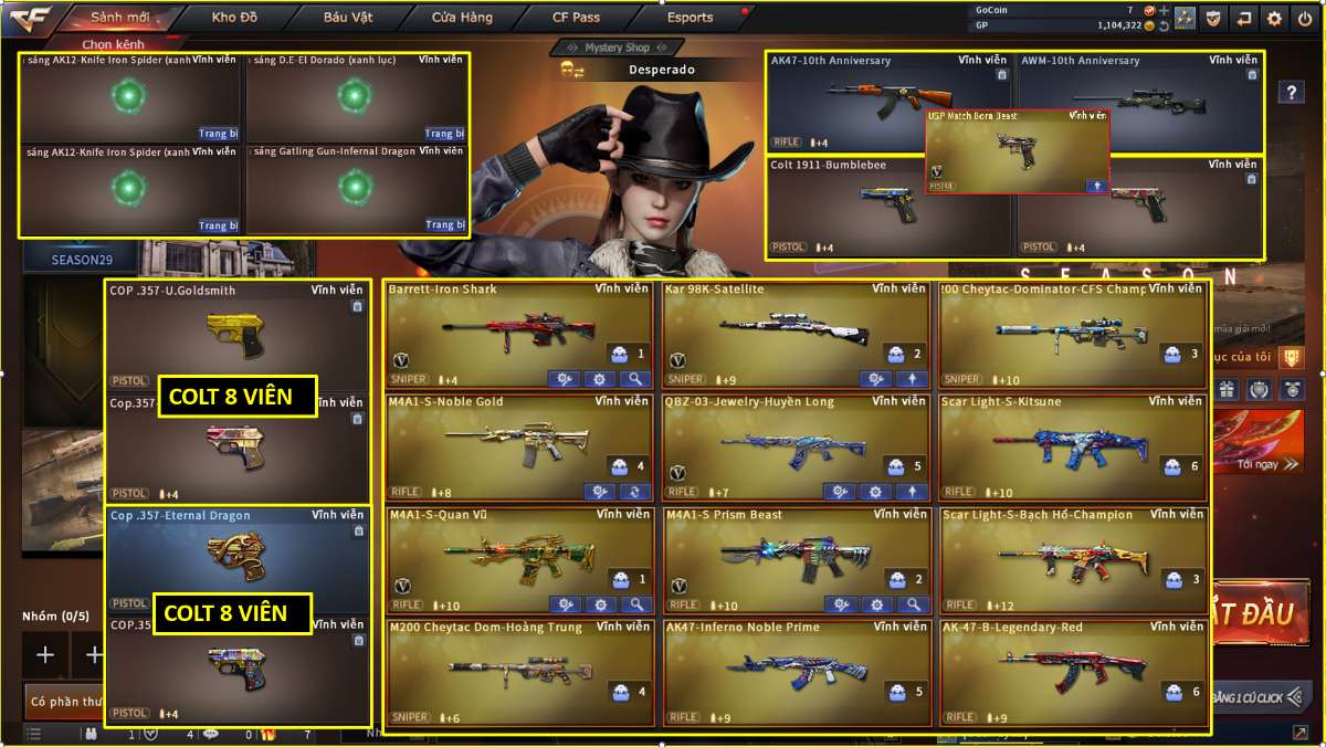 shop acc cf uy tin gia re