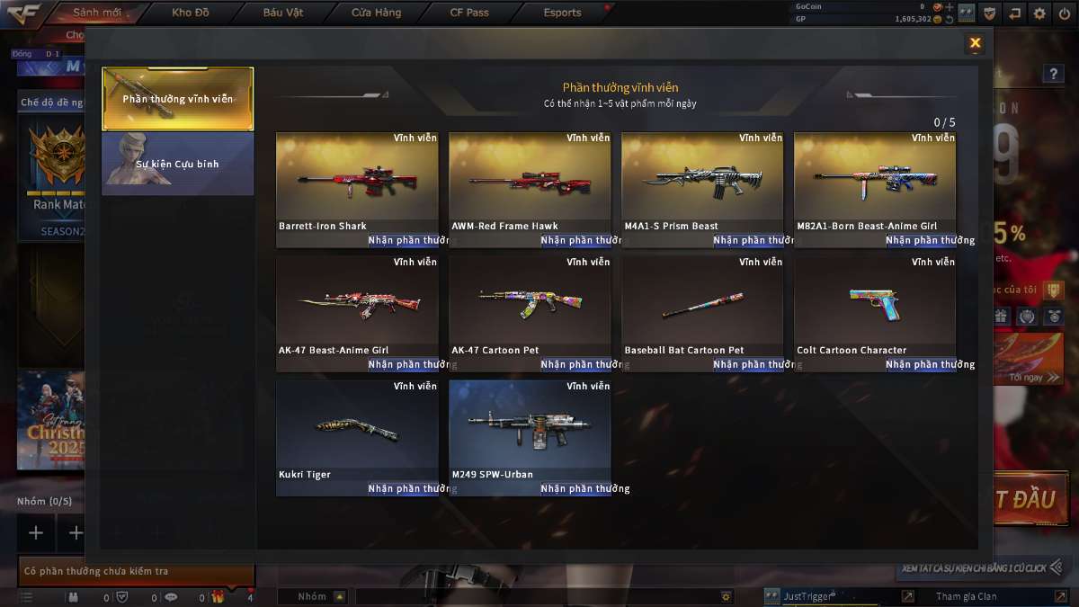 shop acc cf uy tin gia re