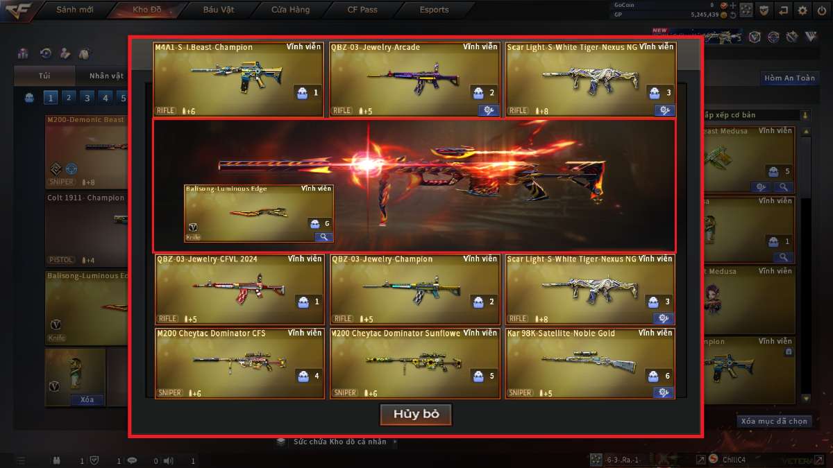 shop acc cf uy tin gia re