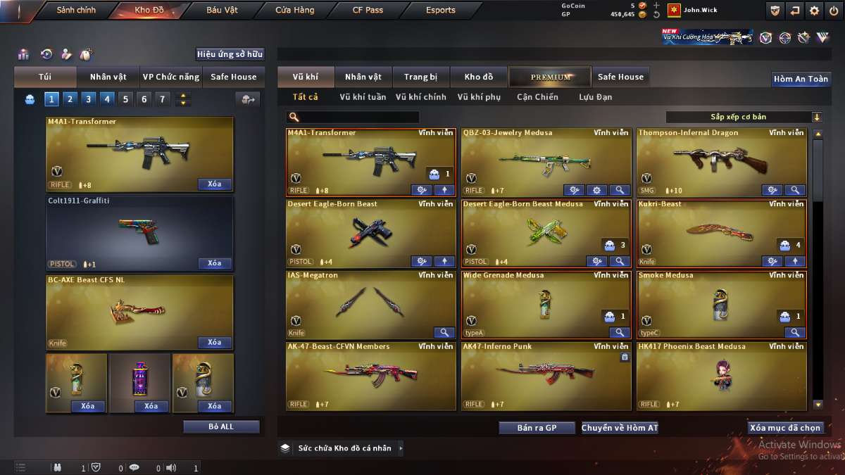 shop acc cf uy tin gia re