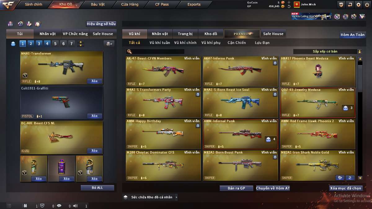 shop acc cf uy tin gia re