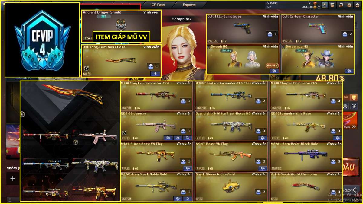 shop acc cf uy tin gia re