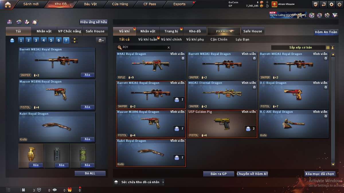 shop acc cf uy tin gia re