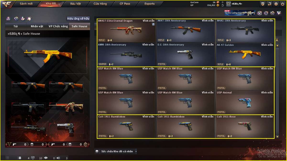 shop acc cf uy tin gia re