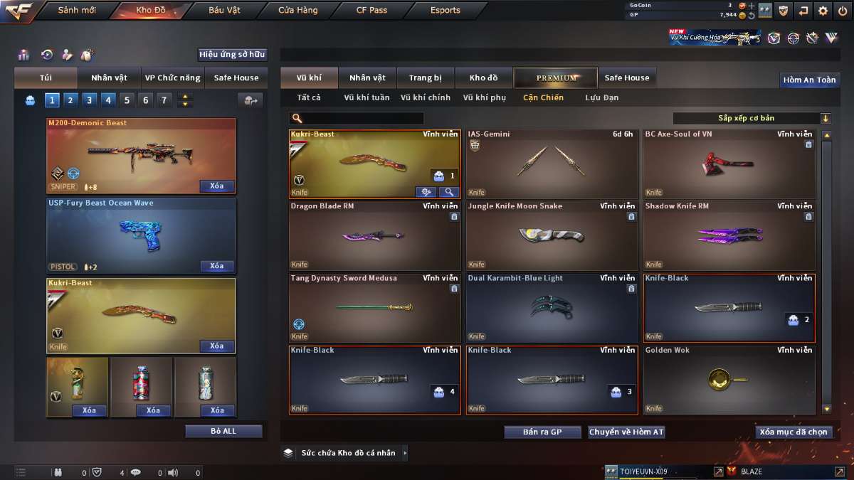 shop acc cf uy tin gia re