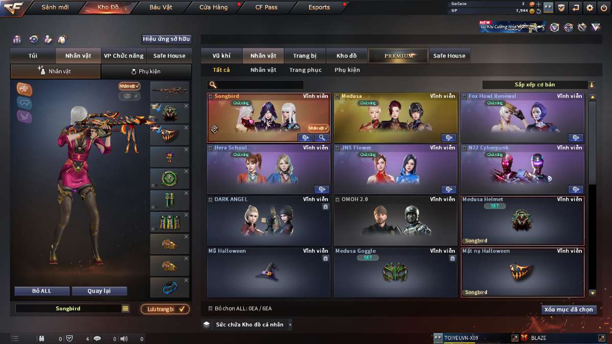 shop acc cf uy tin gia re