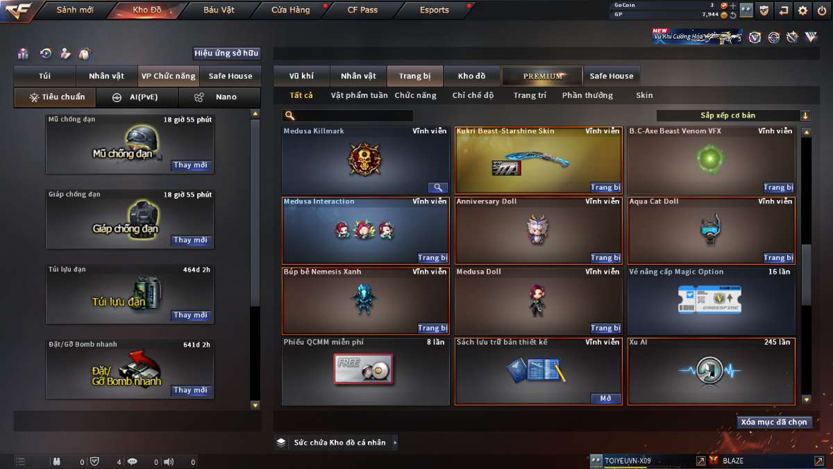 shop acc cf uy tin gia re