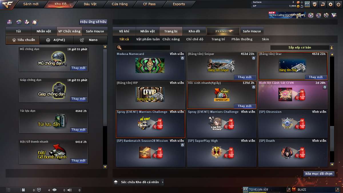 shop acc cf uy tin gia re