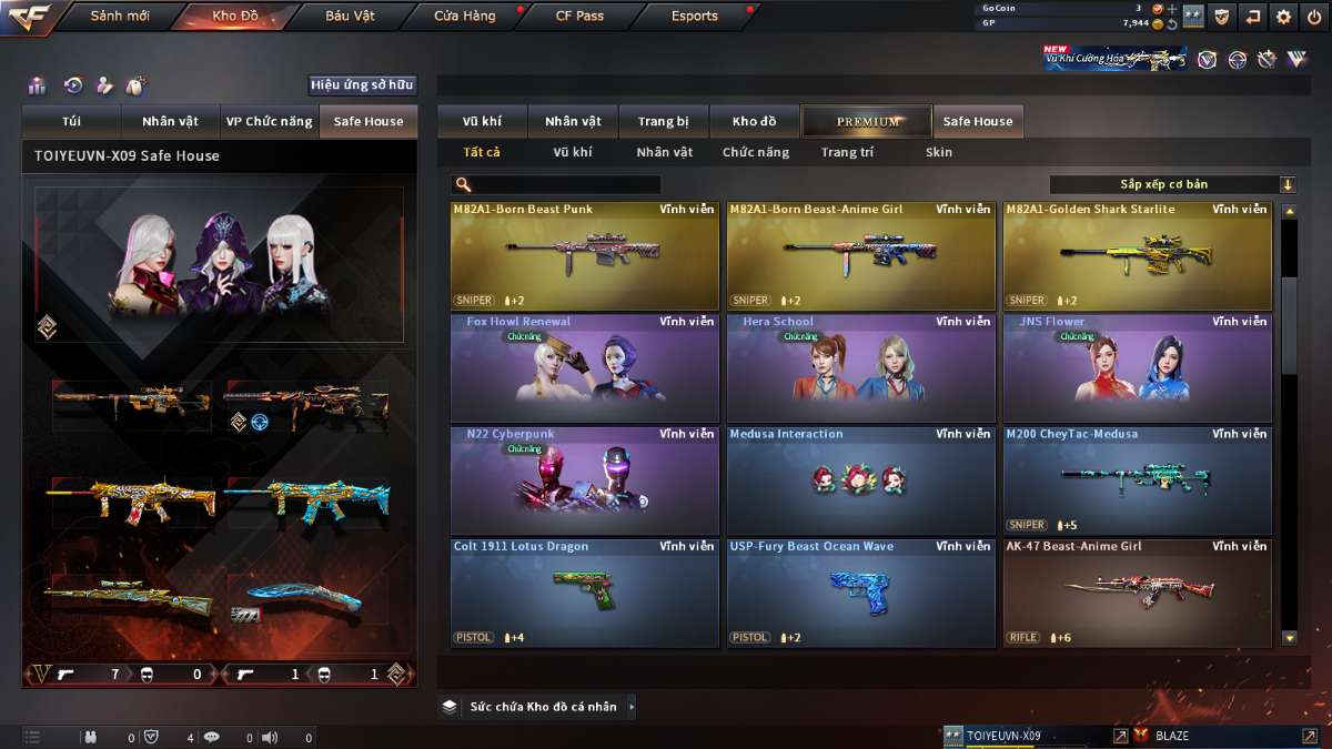 shop acc cf uy tin gia re