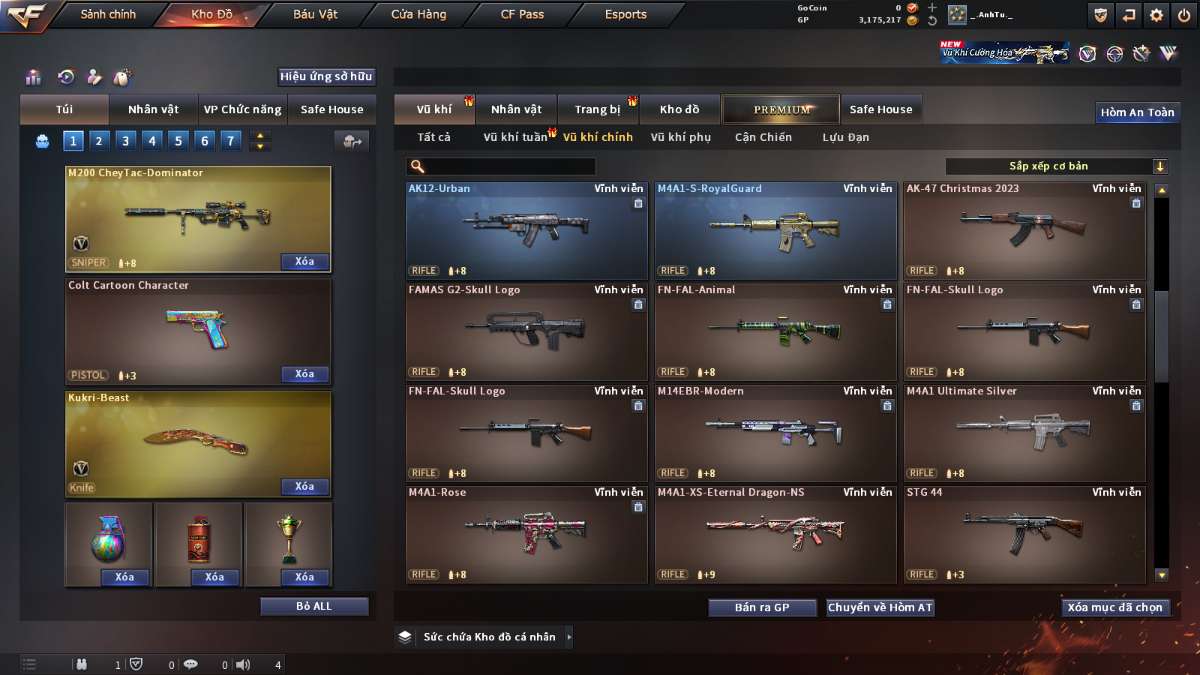 shop acc cf uy tin gia re