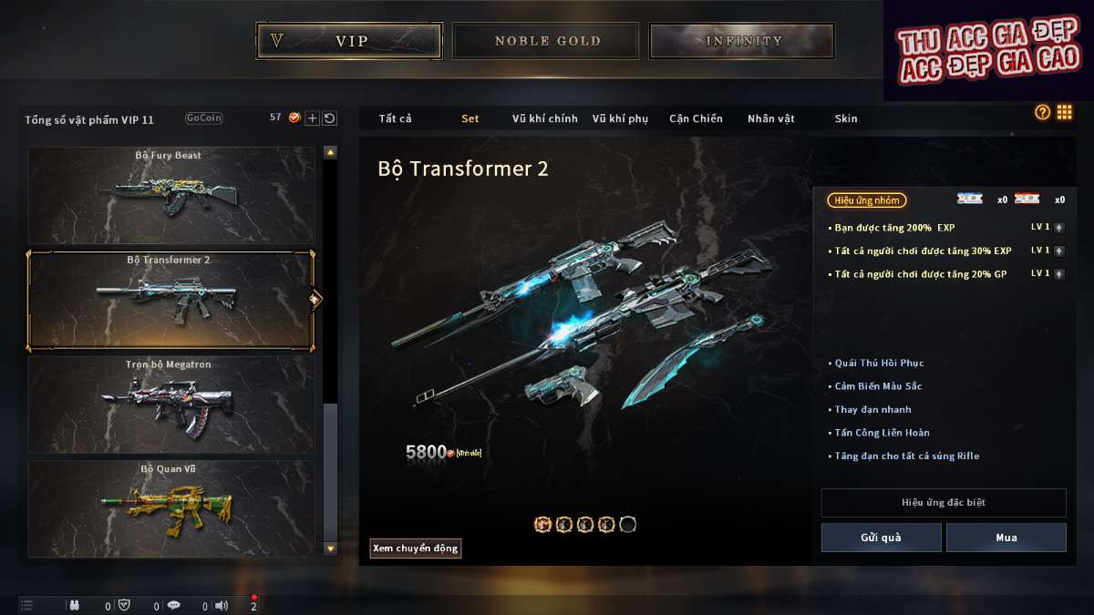 shop acc cf uy tin gia re