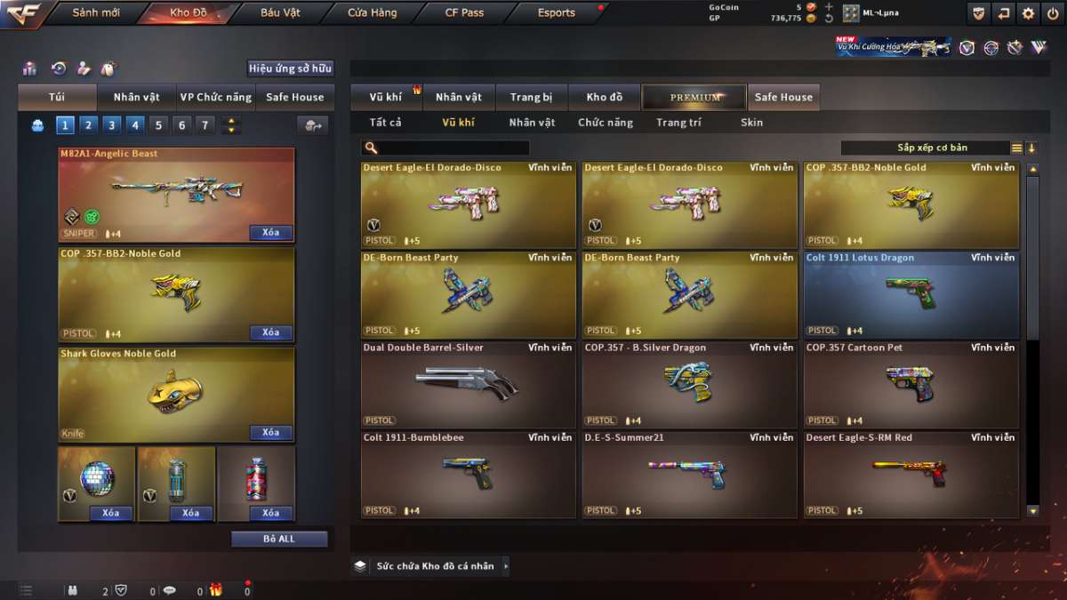 shop acc cf uy tin gia re