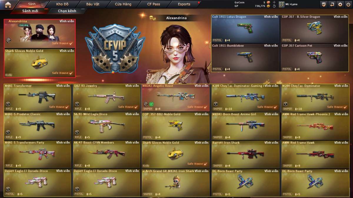 shop acc cf uy tin gia re
