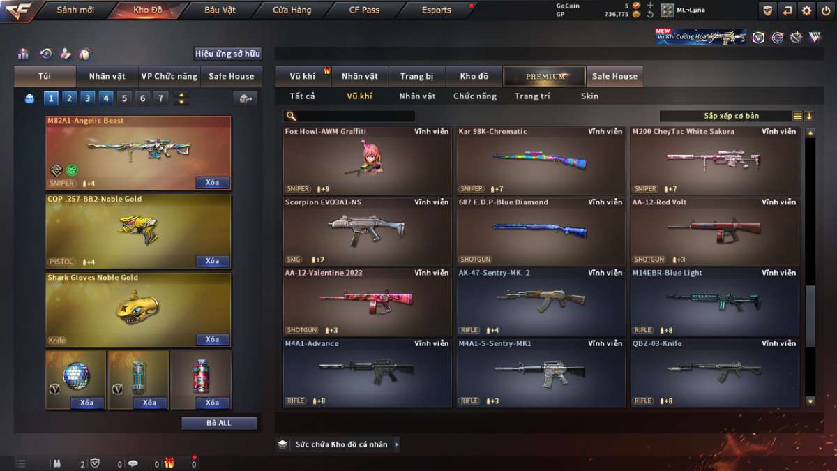 shop acc cf uy tin gia re