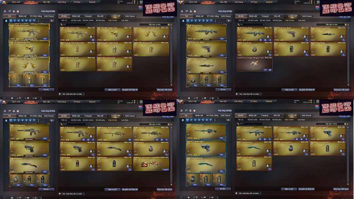 shop acc cf uy tin gia re