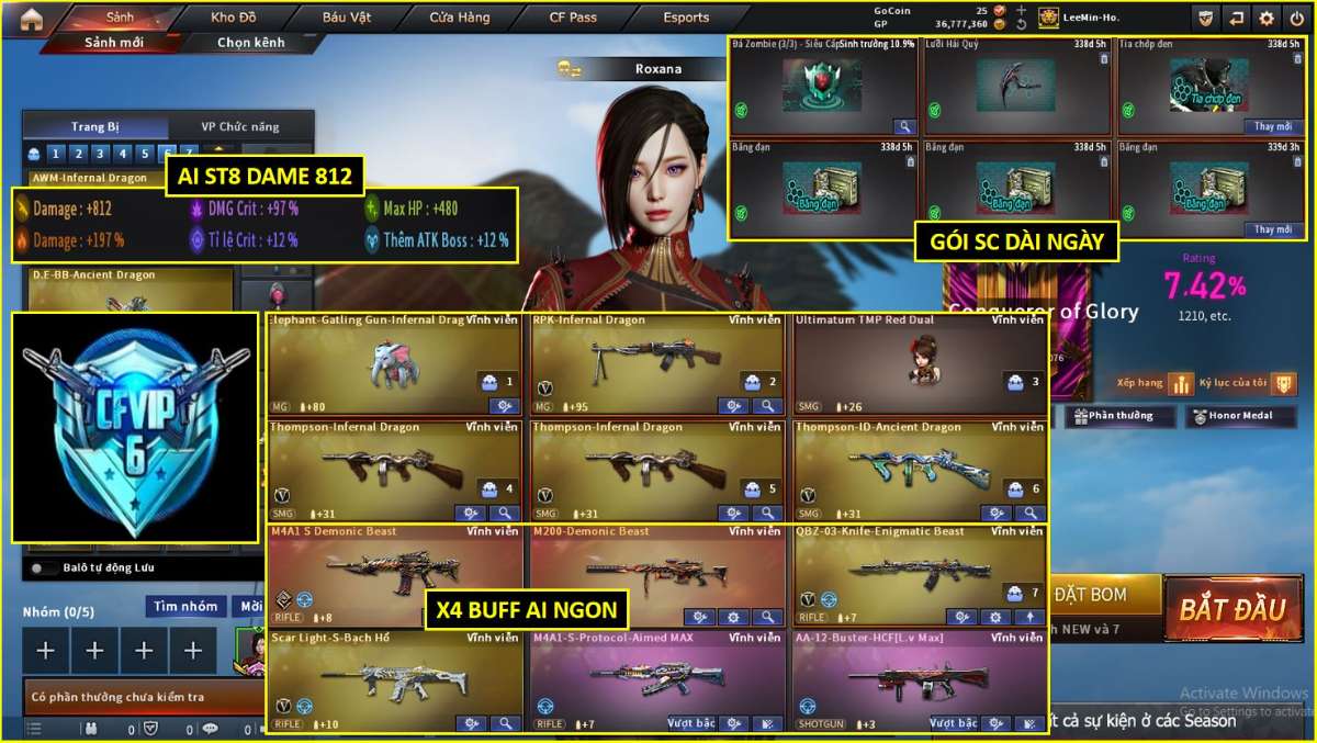 shop acc cf uy tin gia re